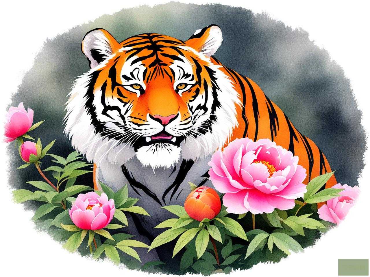 2025年与虎谋皮 芍药花