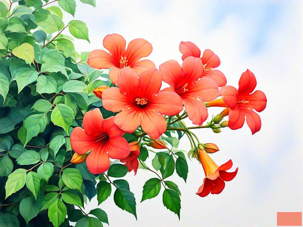 如果你是攀援的凌霄花
