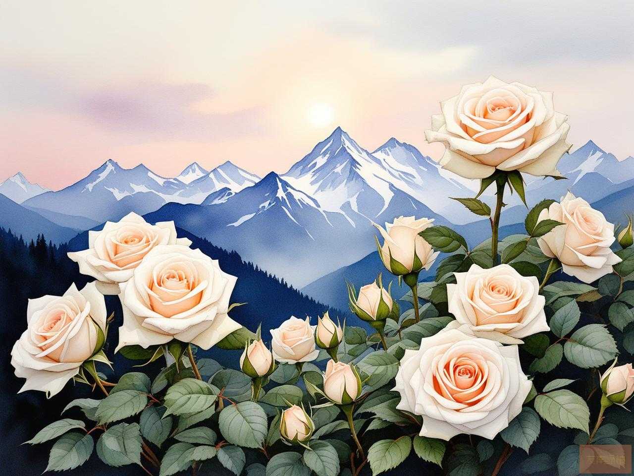 2025年雪山白玫瑰的花语