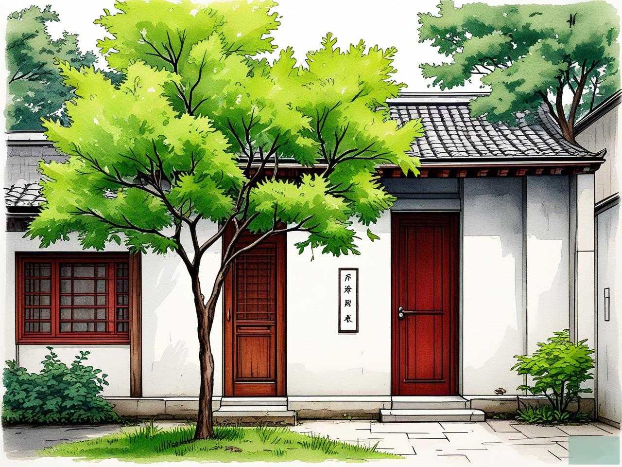 2025年前门口种什么树好