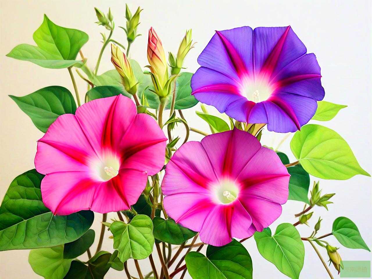 牵牛花的颜色变化顺序