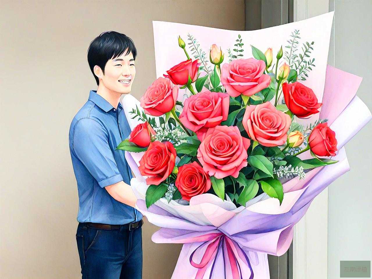 老公生日送什么花合适