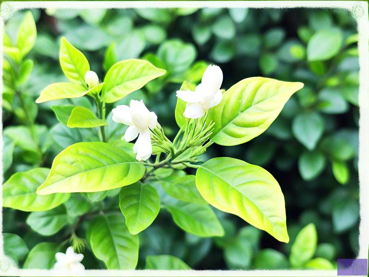 茉莉花新长的叶子发黄