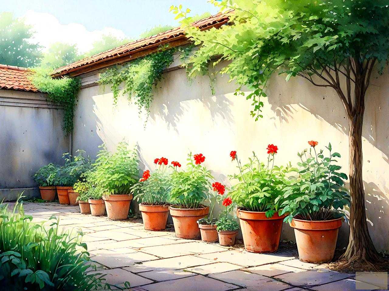 庭院靠墙栽什么植物好
