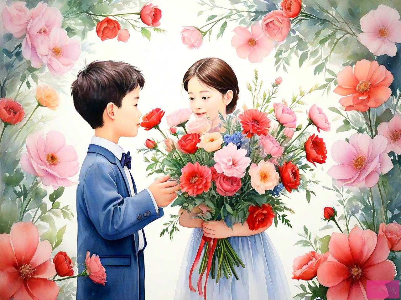 成人礼送男孩子什么花