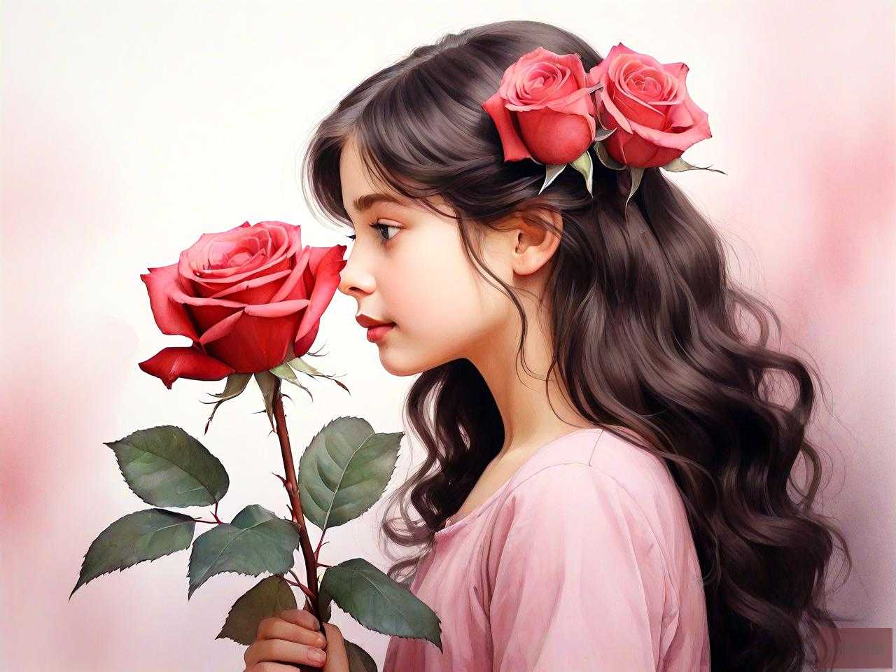 女孩子发玫瑰花啥意思