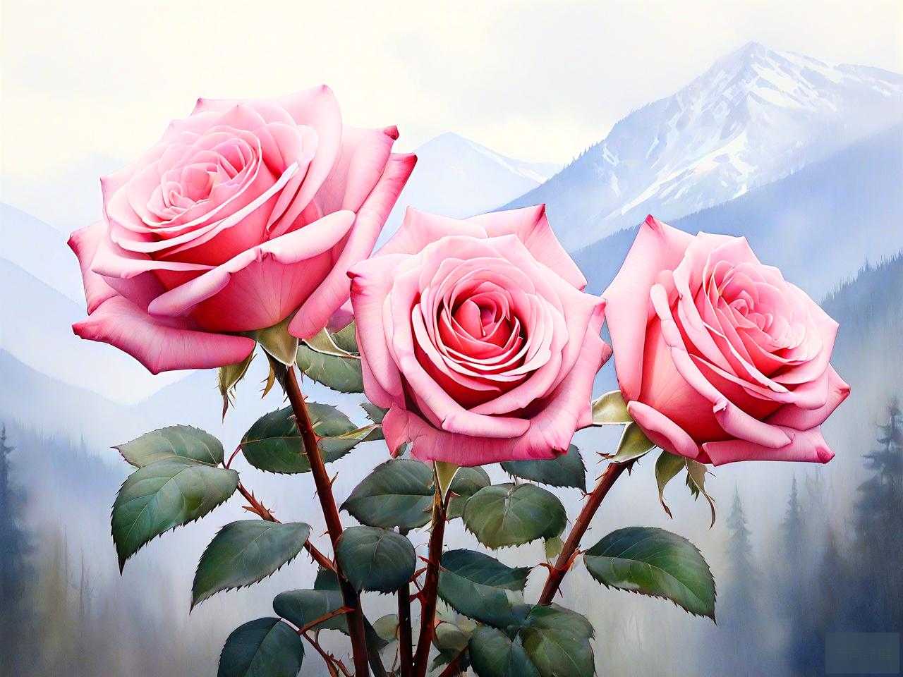 11朵粉雪山玫瑰花语
