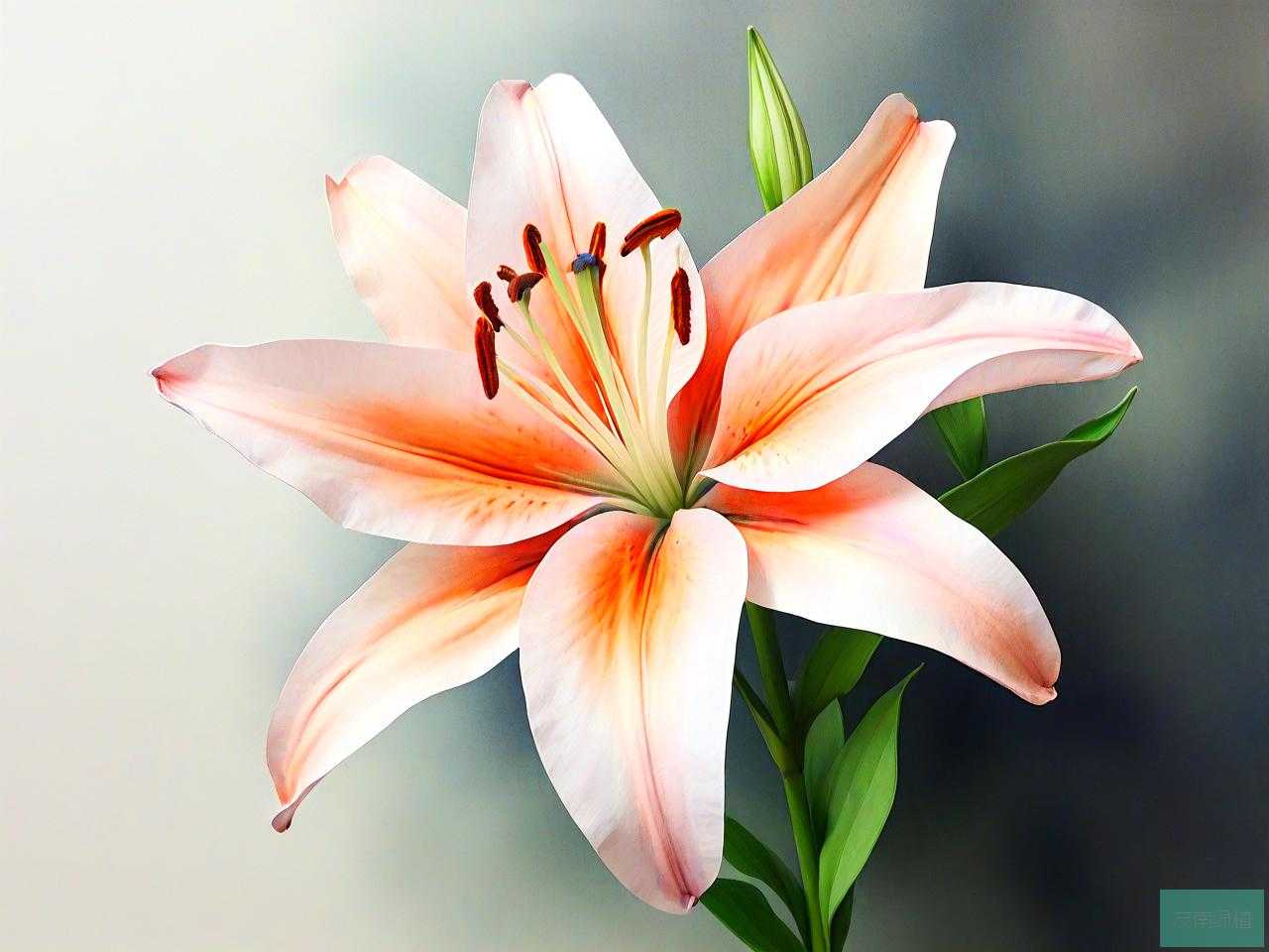 一张纸折一朵花百合花