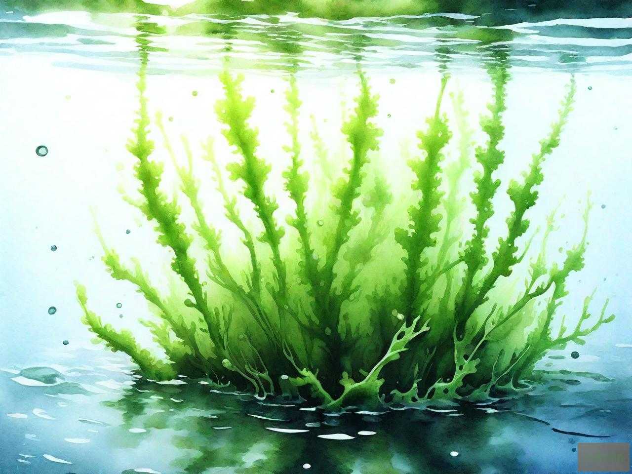 水里的藻类植物