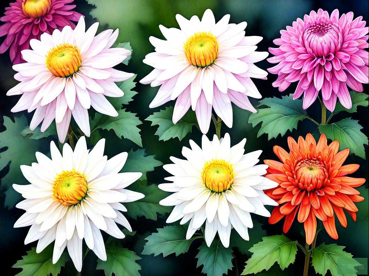 常见的菊花品种及花型