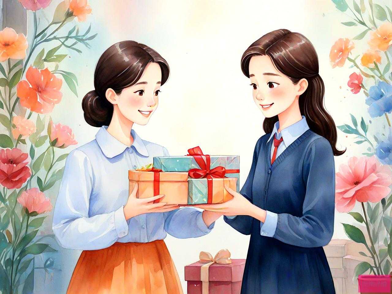 女生是老师送什么礼物