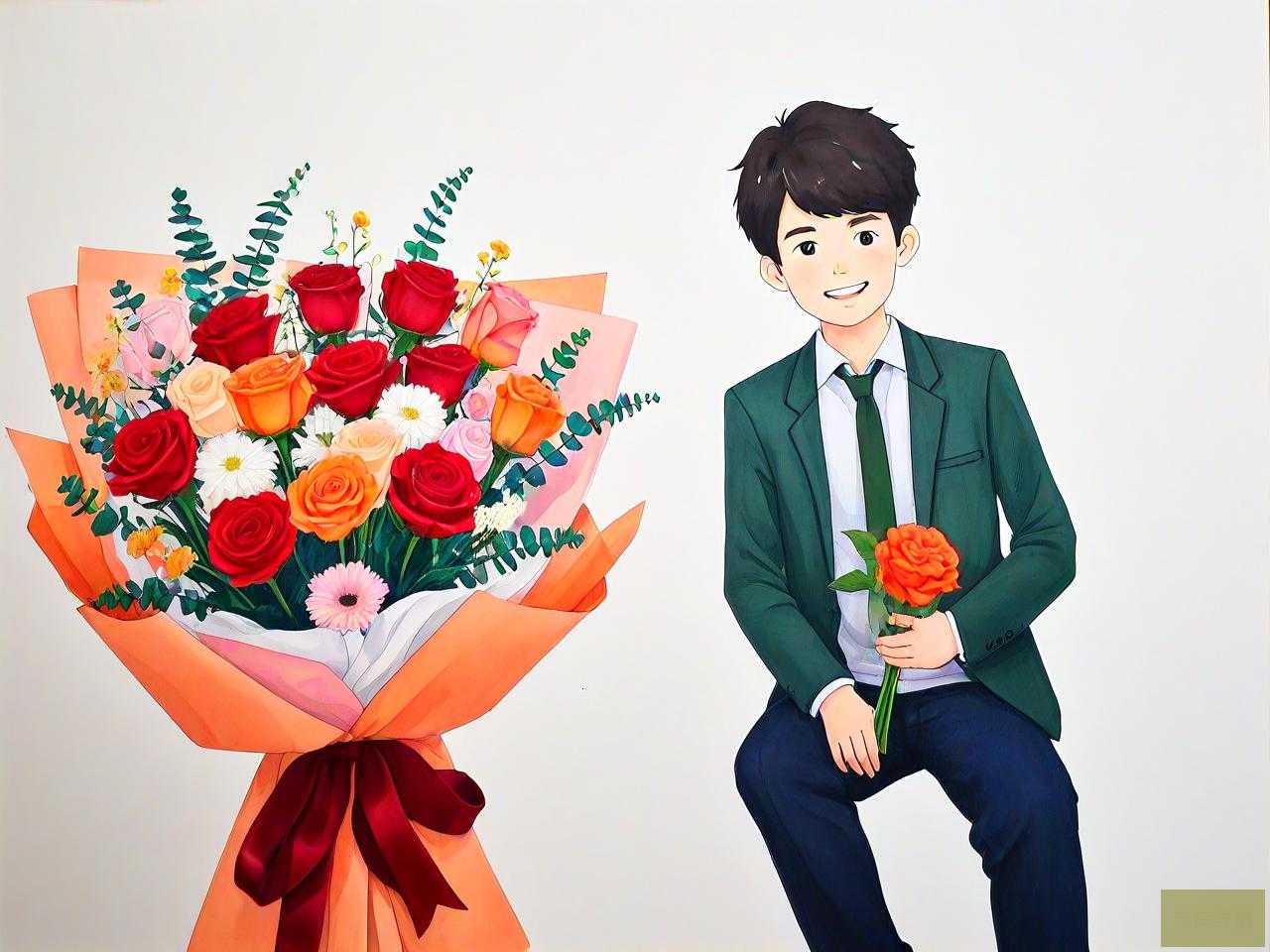 花束创意送男朋友成品