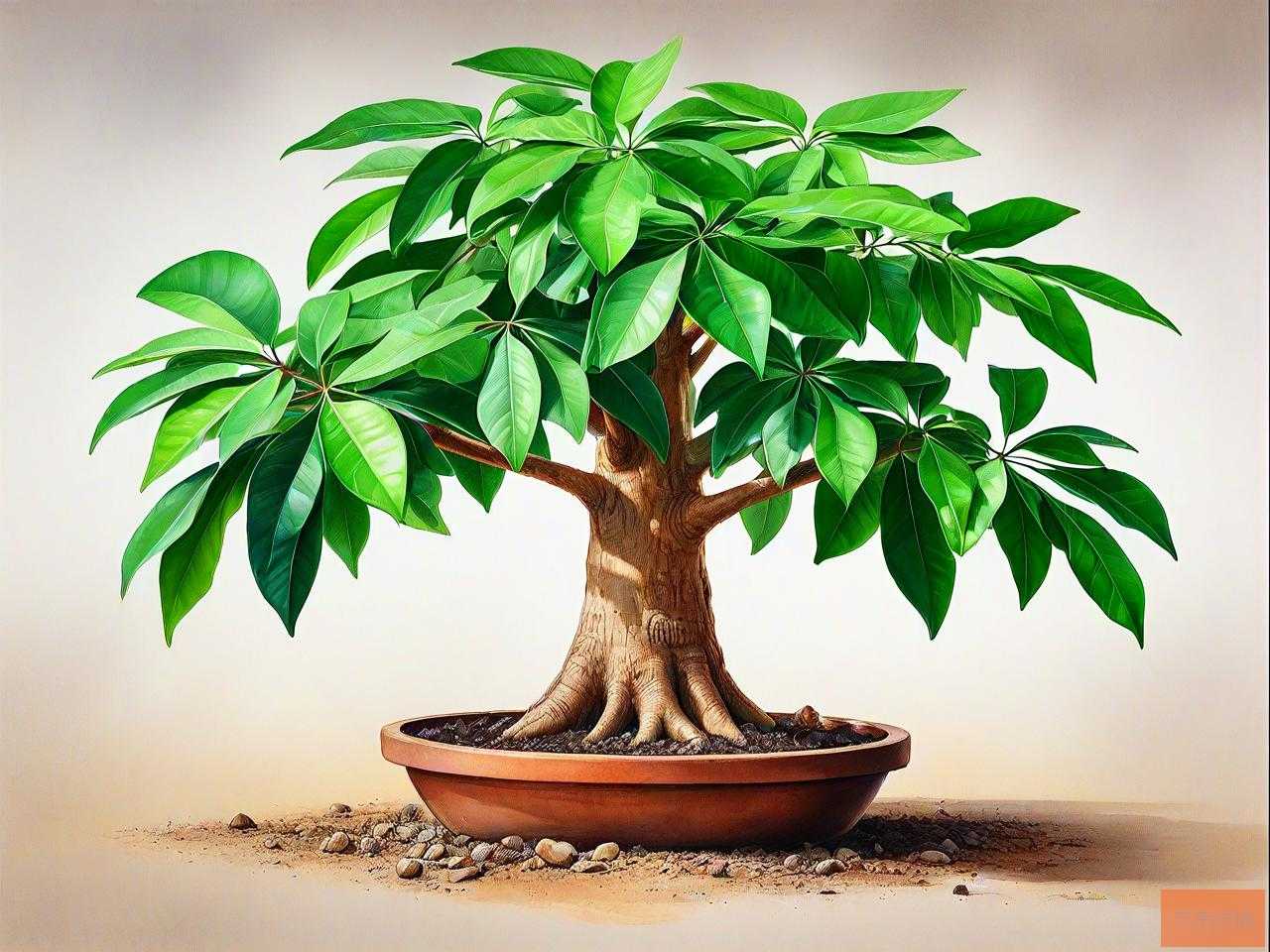 描写发财树的外形特征