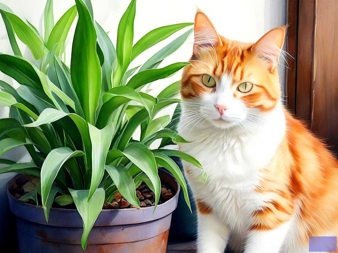 养猫可以养吊兰植物吗