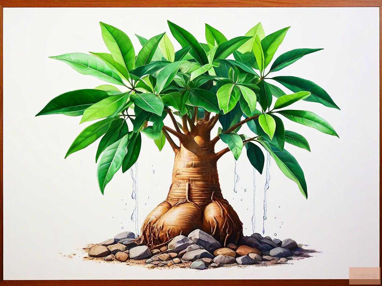 发财树浇水浇哪个部位