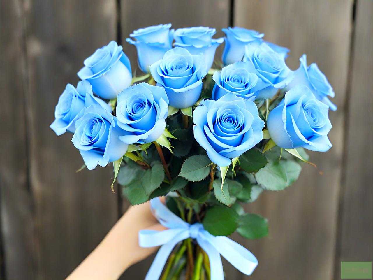 15朵碎冰蓝玫瑰花语
