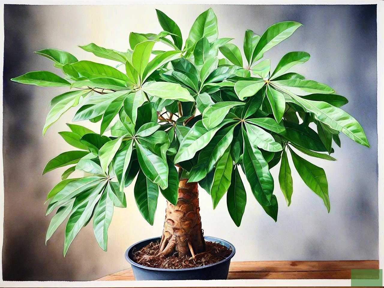 发财树的叶子发干发白