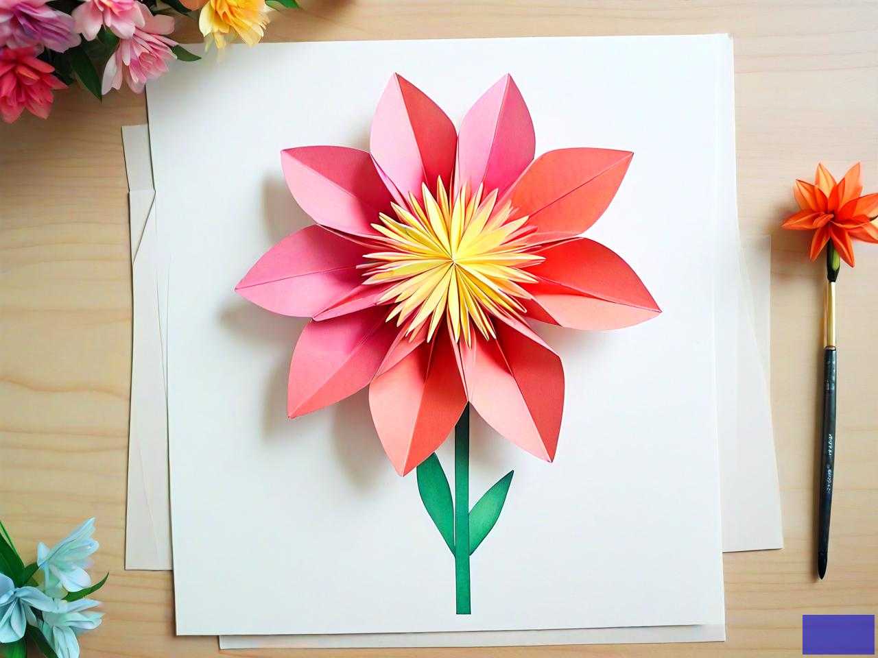 手工折纸花朵制作方法