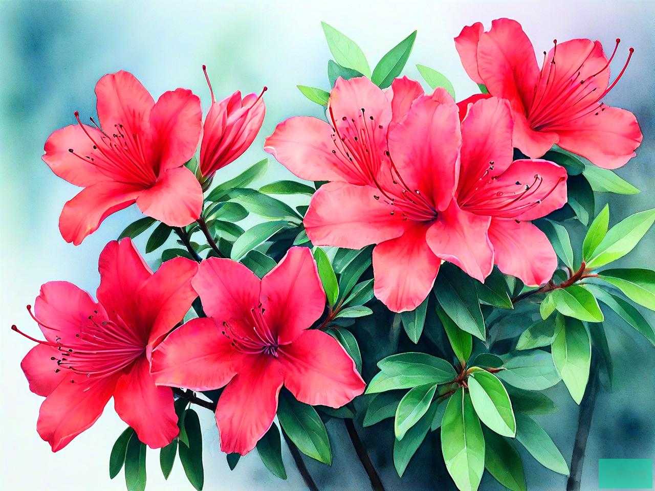 火红的杜鹃花好像什么