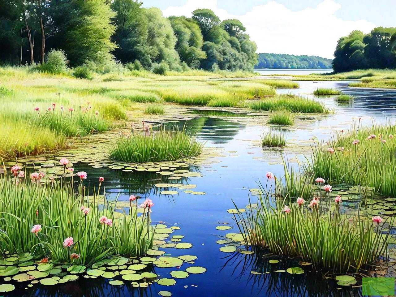 河道湖泊沉水植物栽种