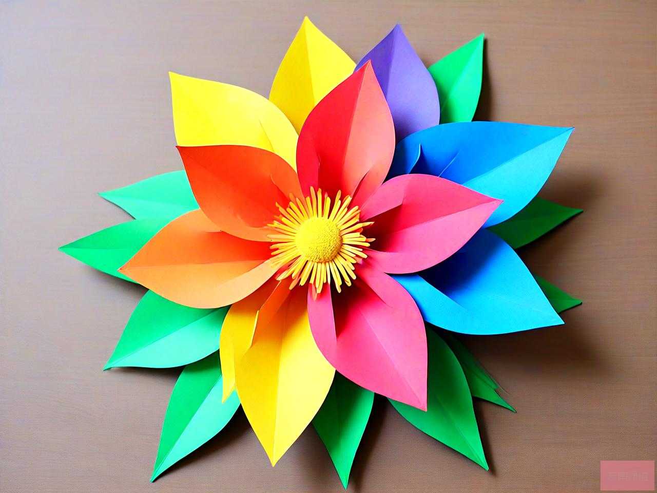 手工彩纸花朵制作方法
