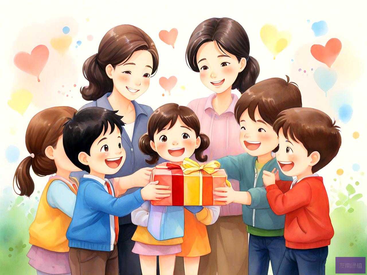 老师送全班学生小礼物
