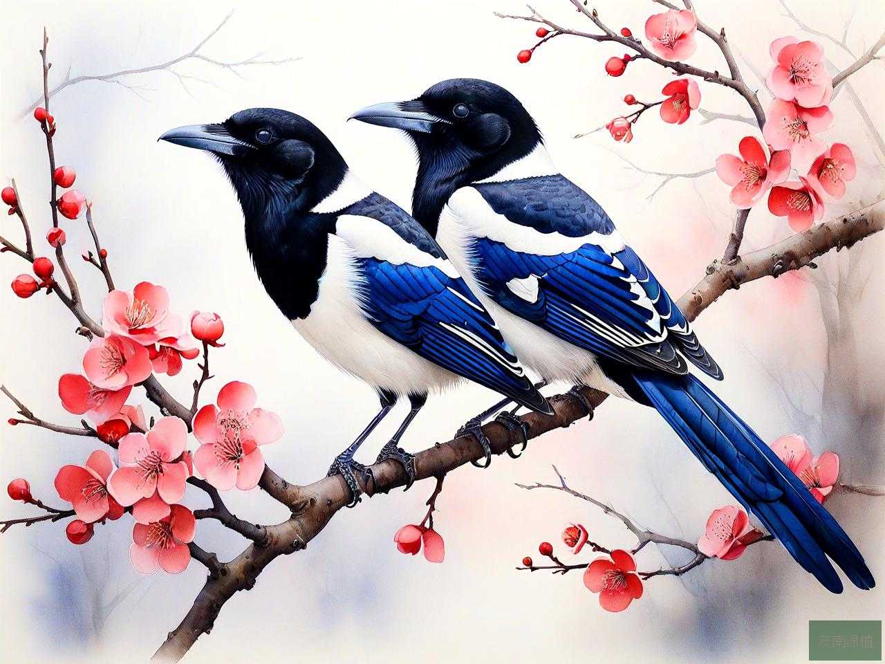 喜鹊在梅花寓意是什么