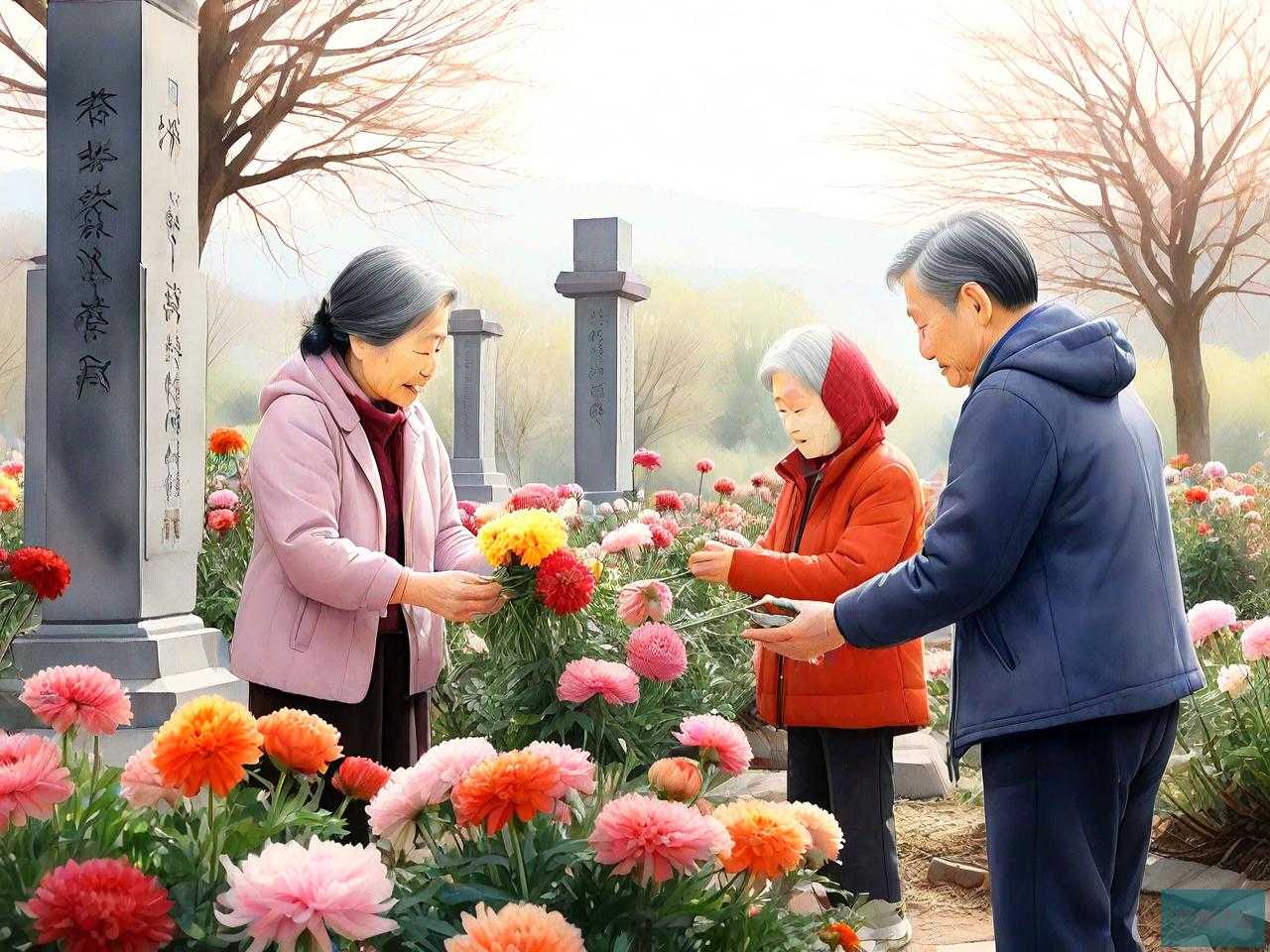 去给长辈扫墓送什么花