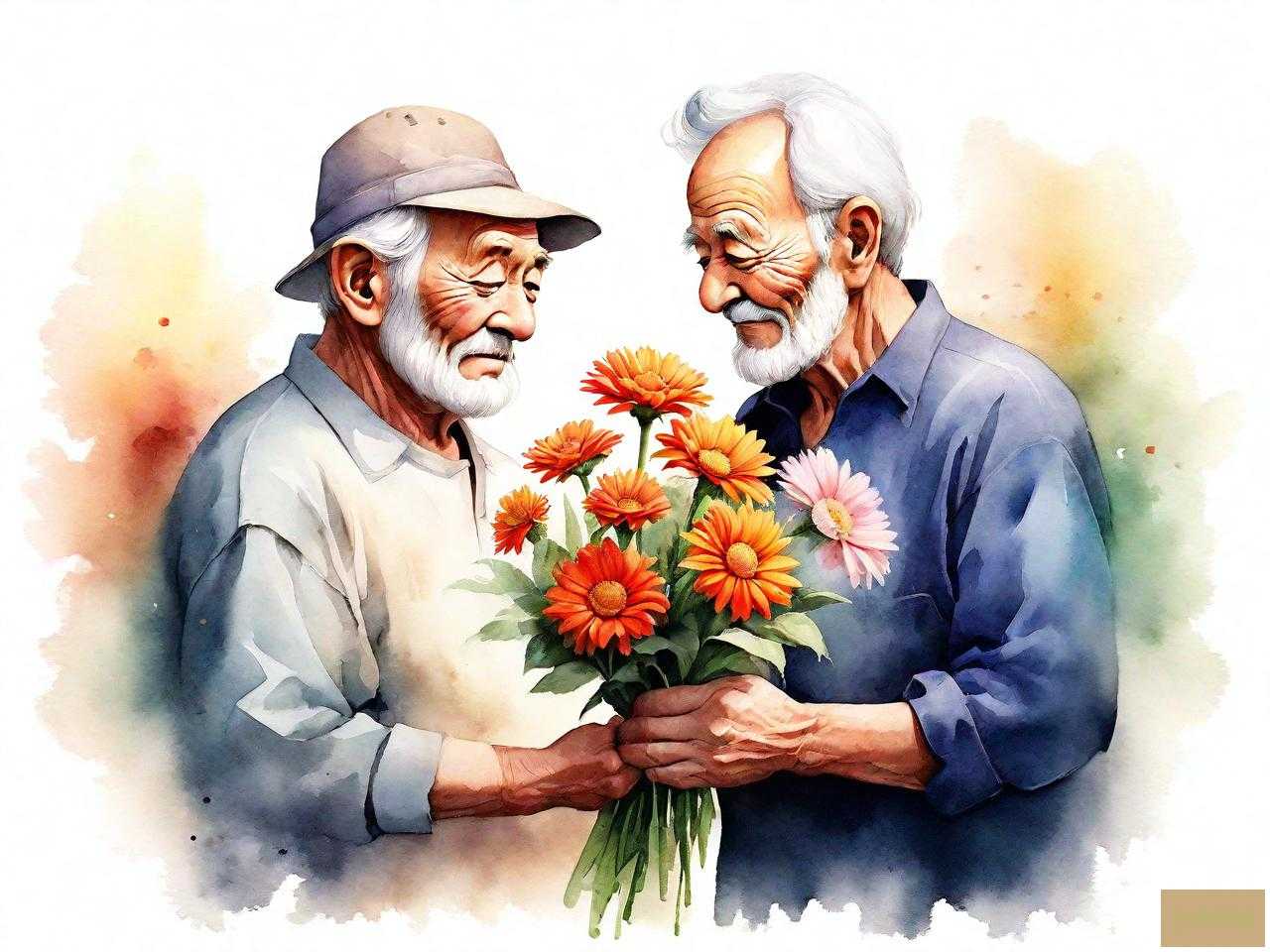 给老人送花送什么花好