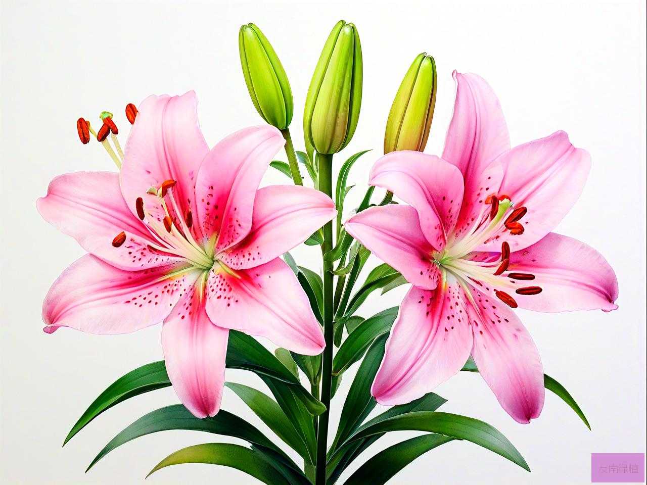 百合花一头是几个花苞