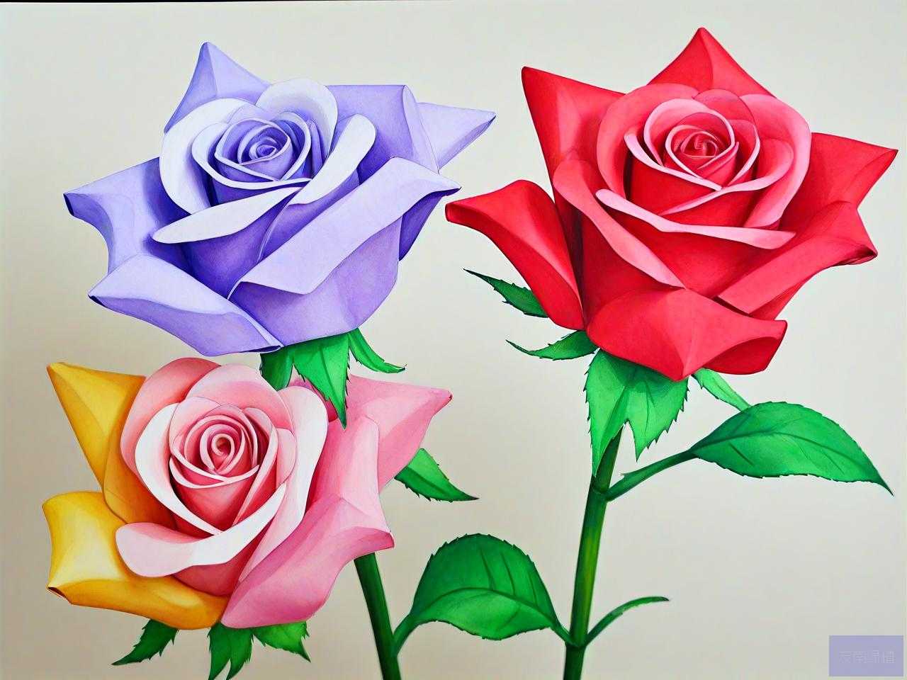 小长条纸怎么叠玫瑰花