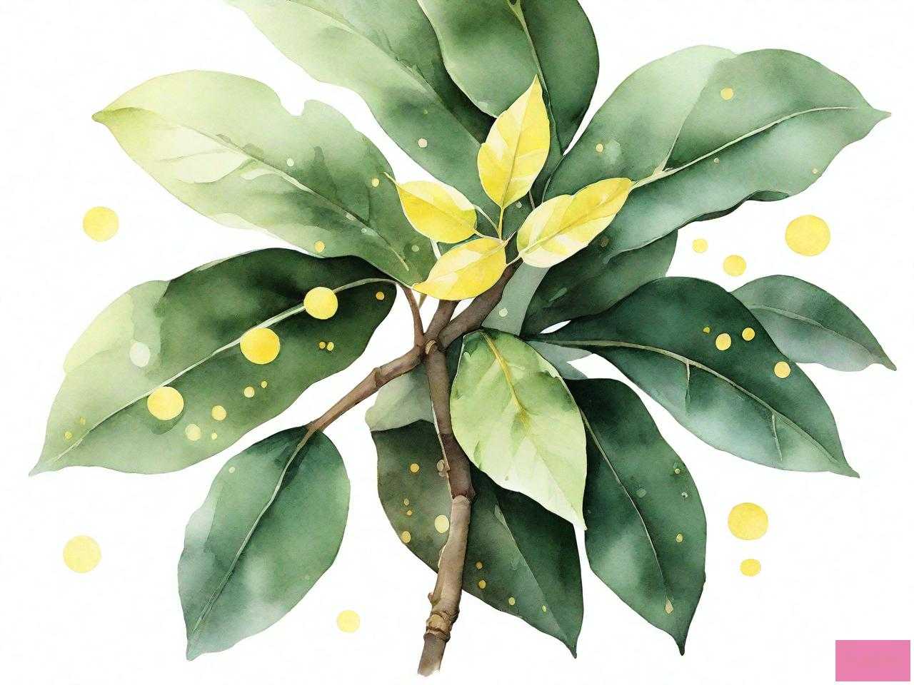橡皮树叶子黄点