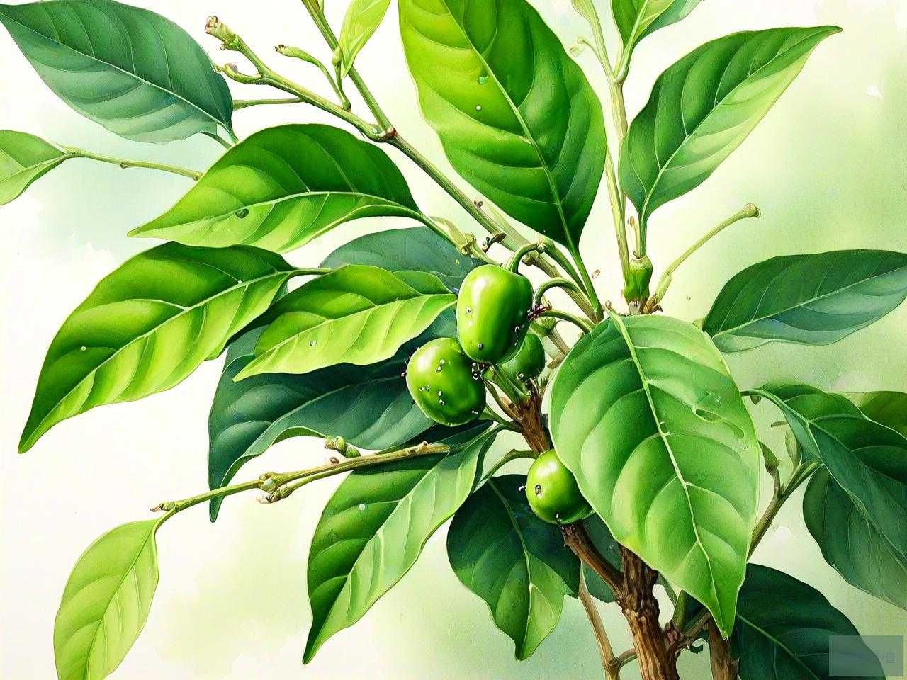 胡椒木长了大大的绿虫