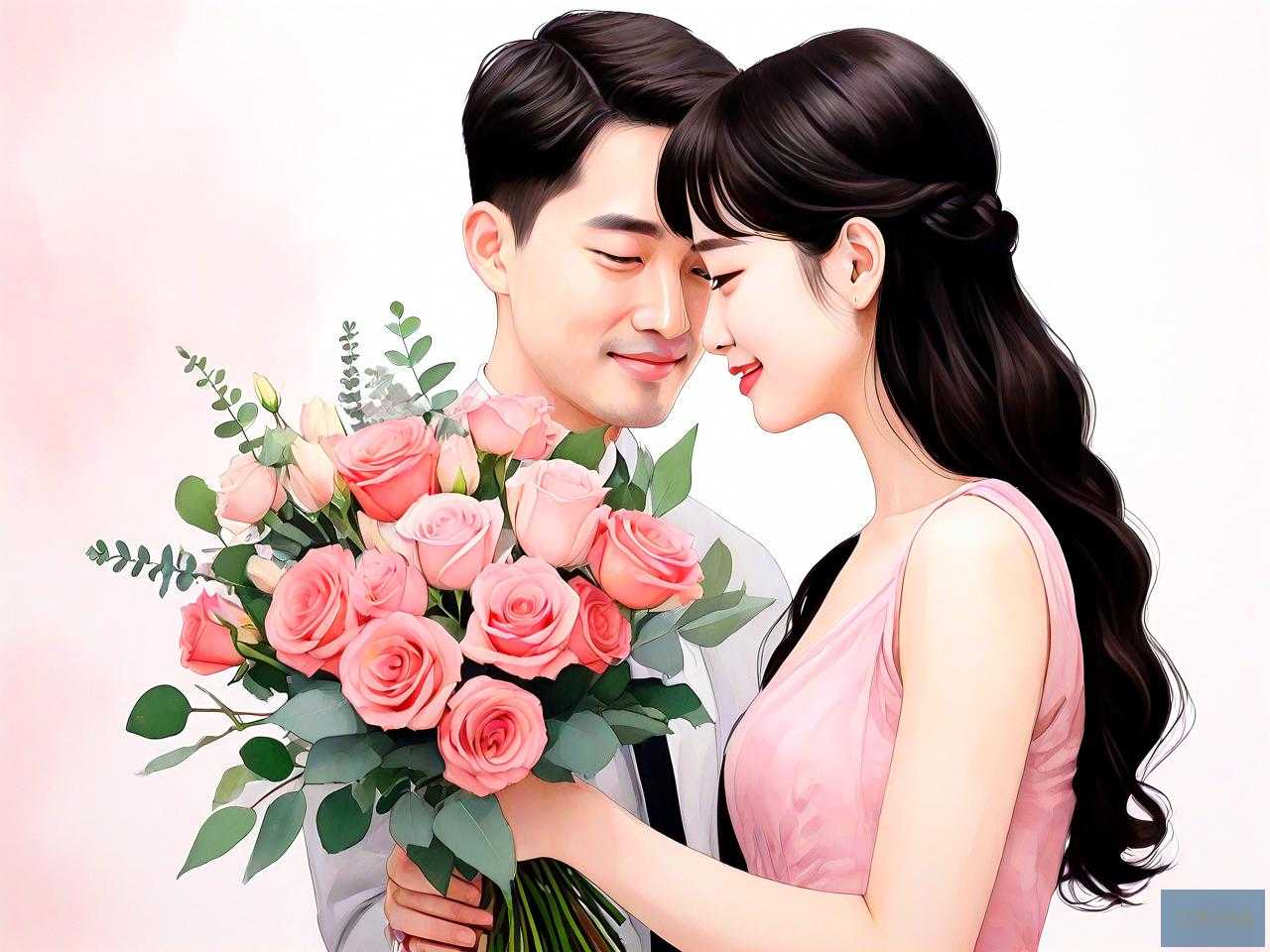 订婚送花给女方说点啥