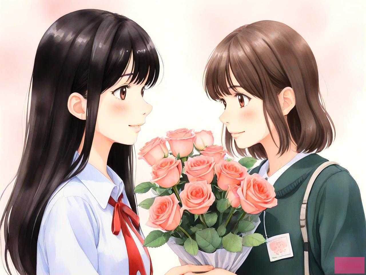 见女生第一次送什么花