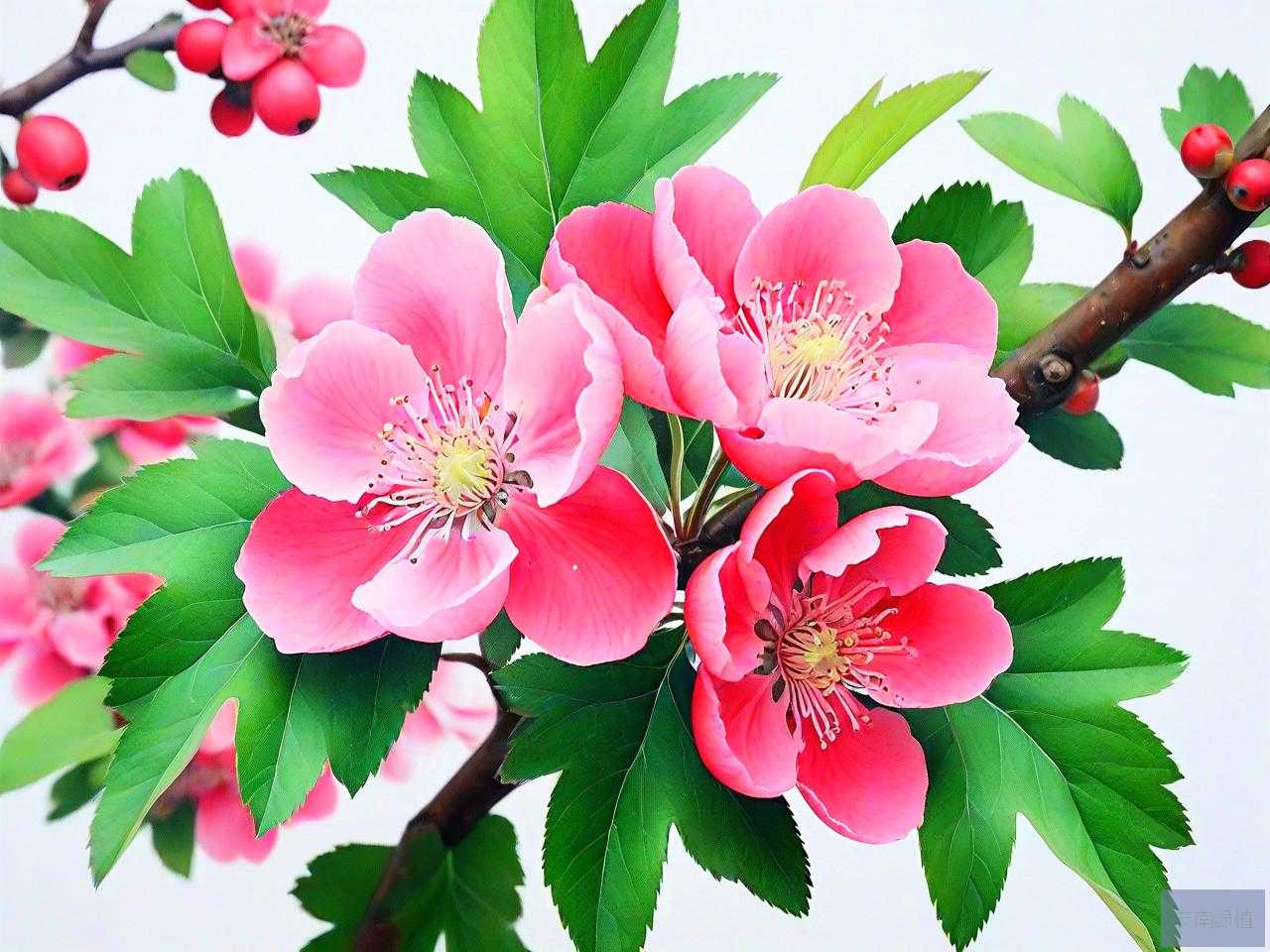 海棠花和山楂花的区别