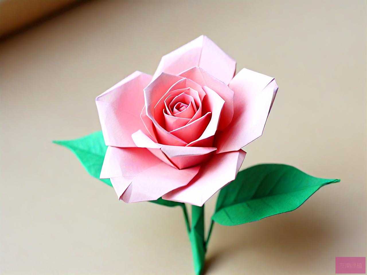 折纸简单玫瑰花怎么折