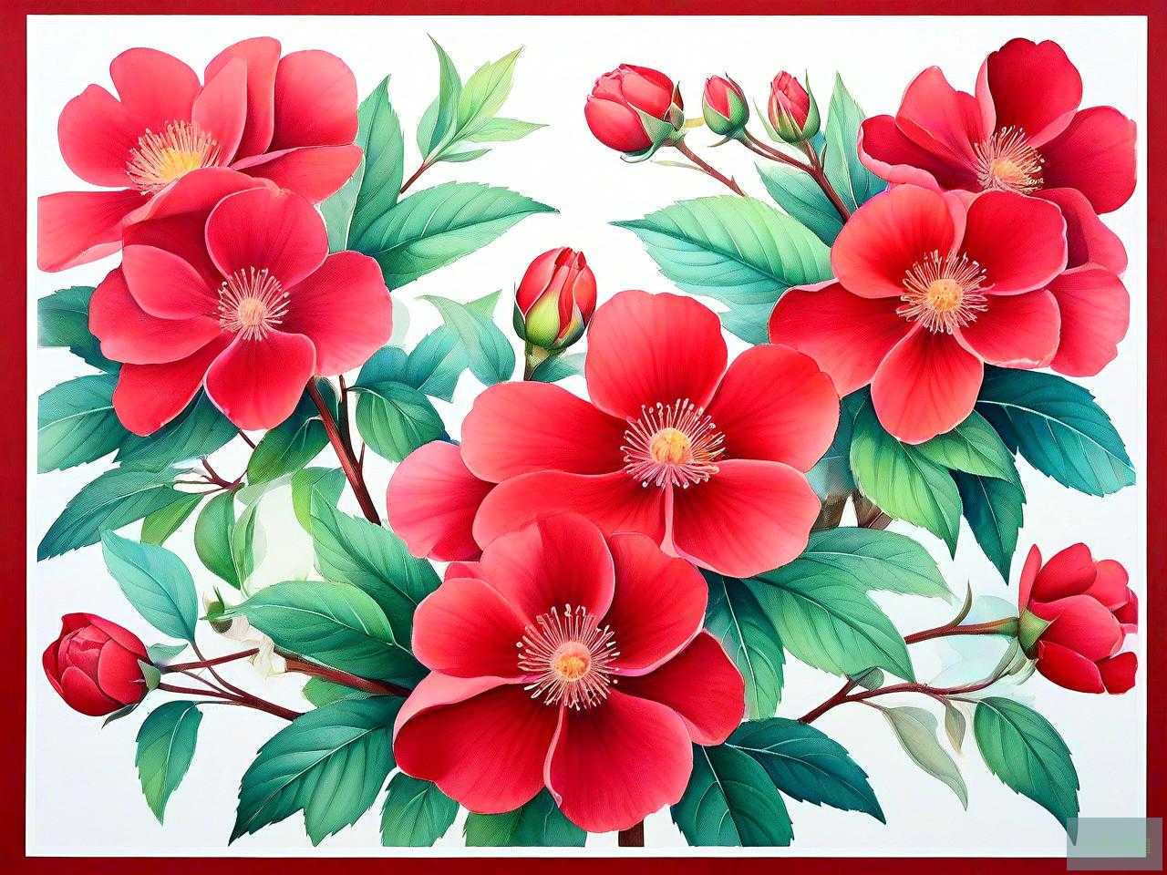 花儿什么形状的红红的