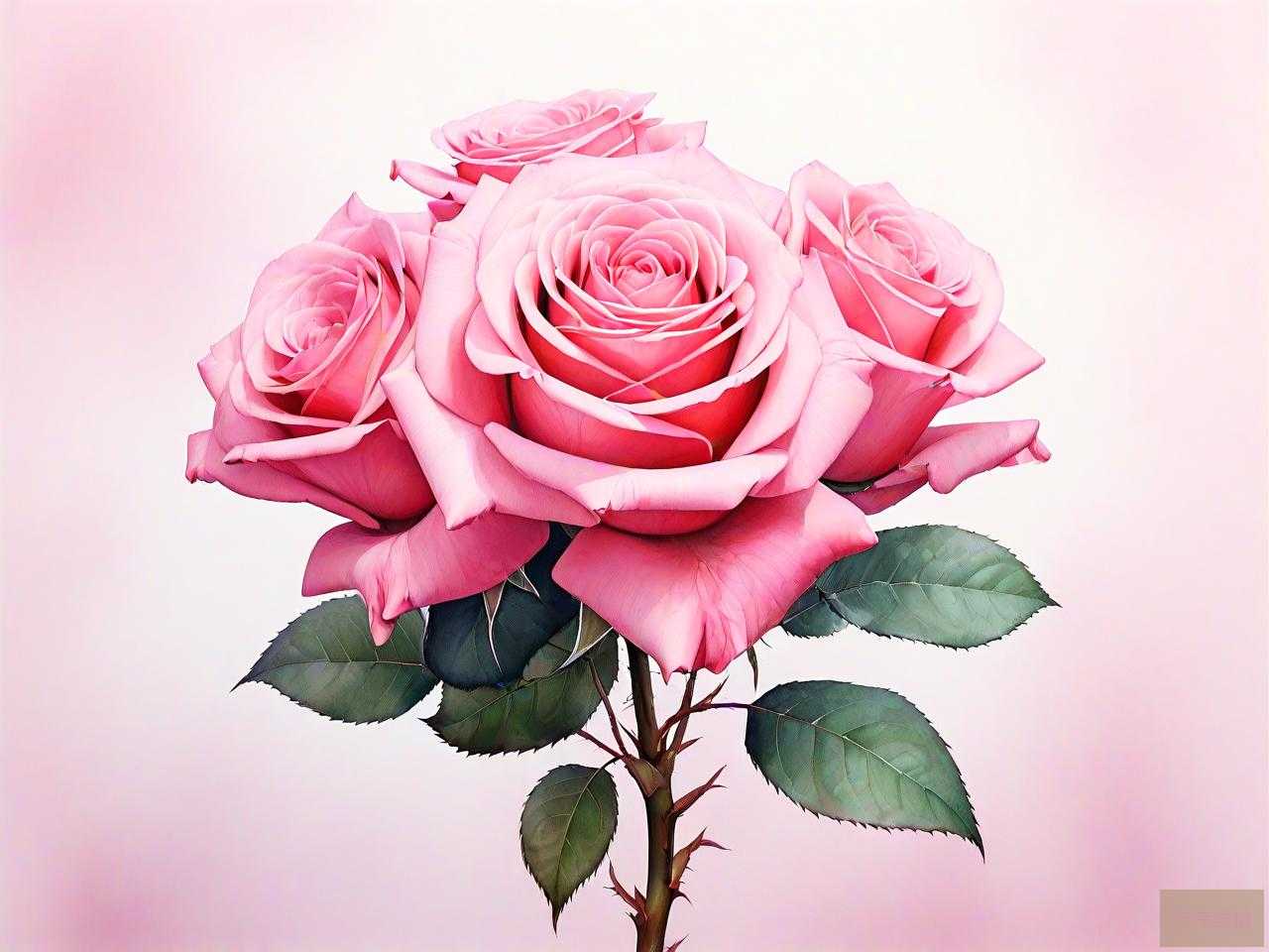 粉色玫瑰可以怎么搭花