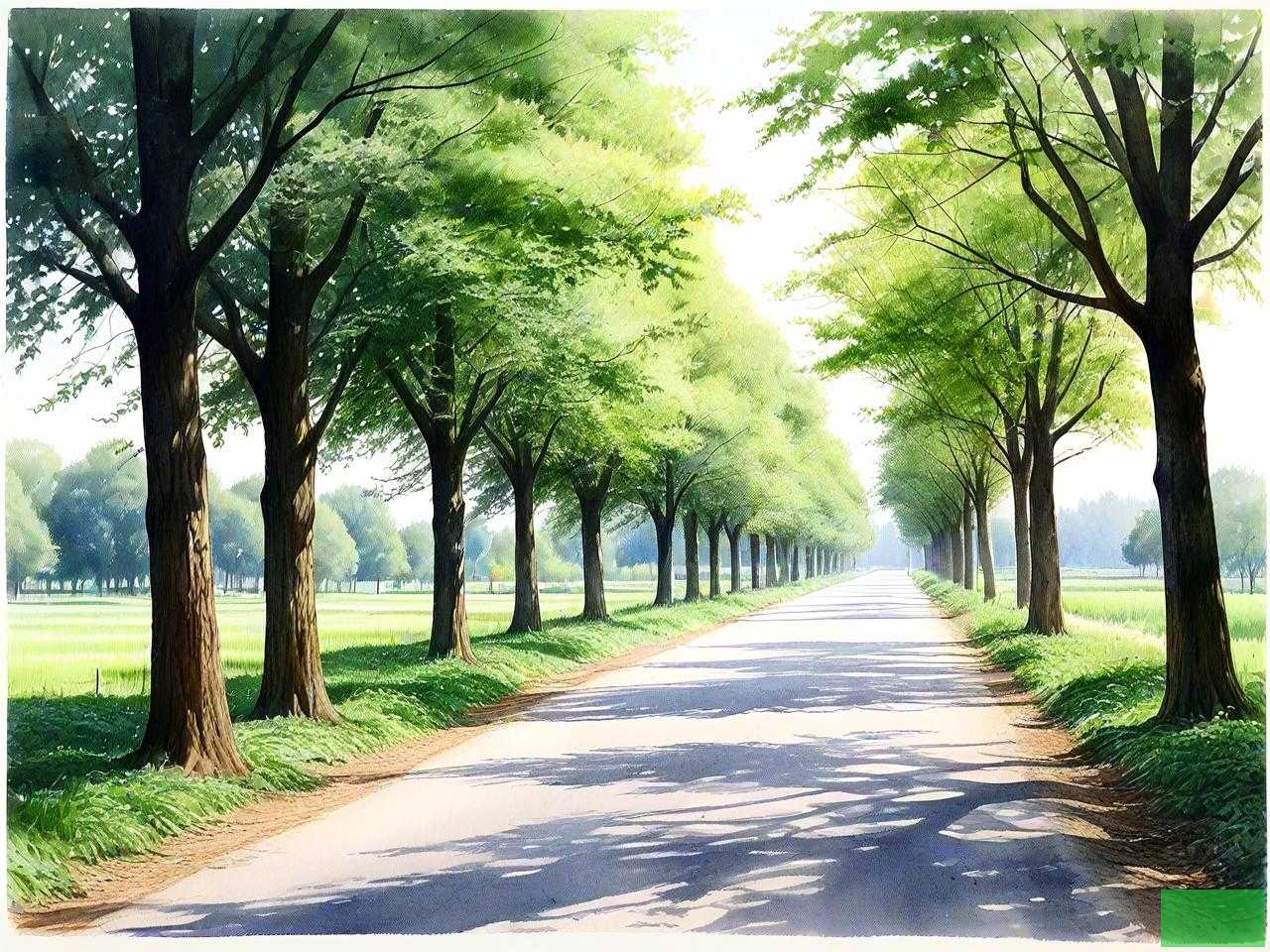 道路两边的绿化用的什么树