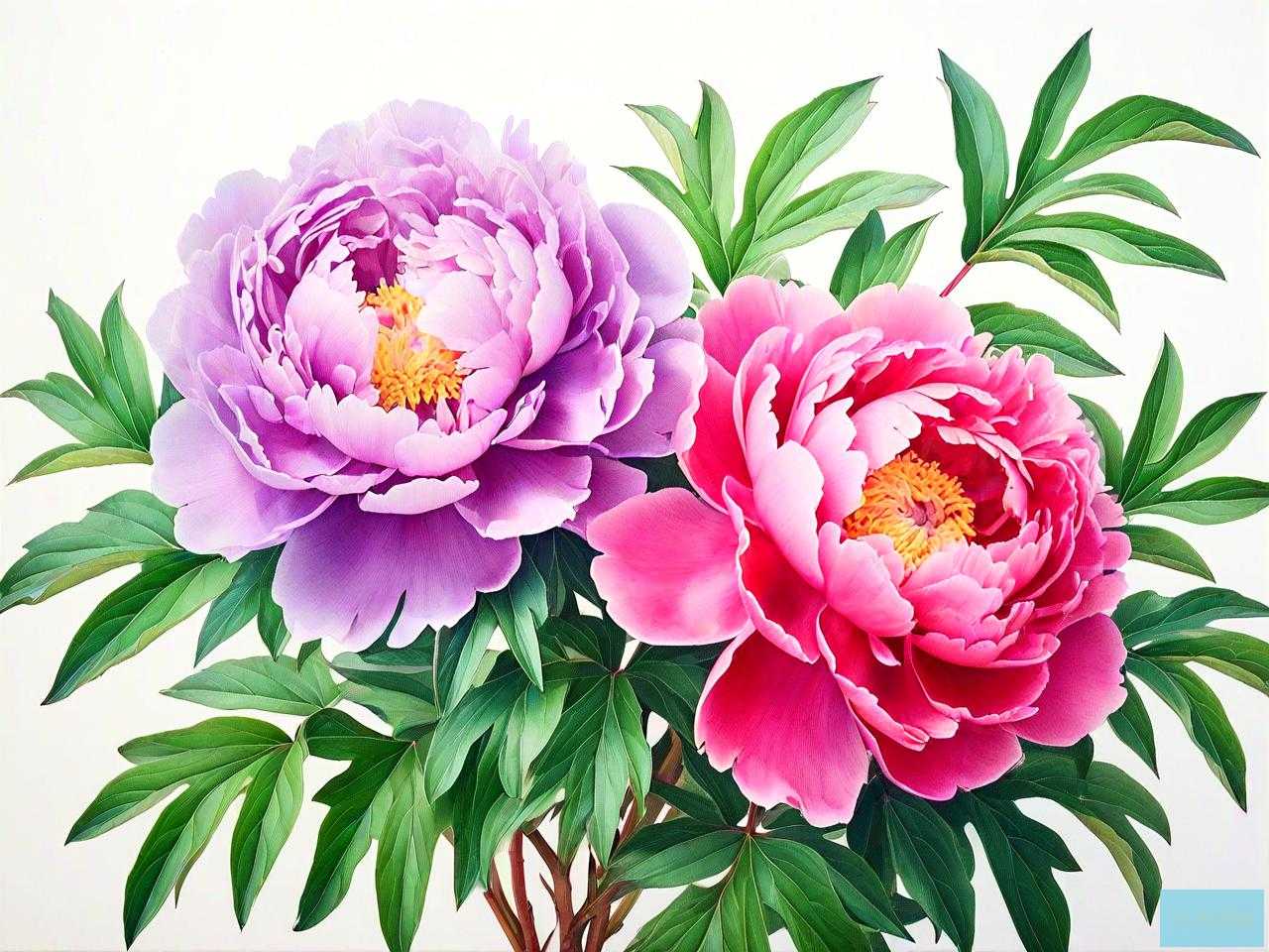 牡丹花的颜色形状特征