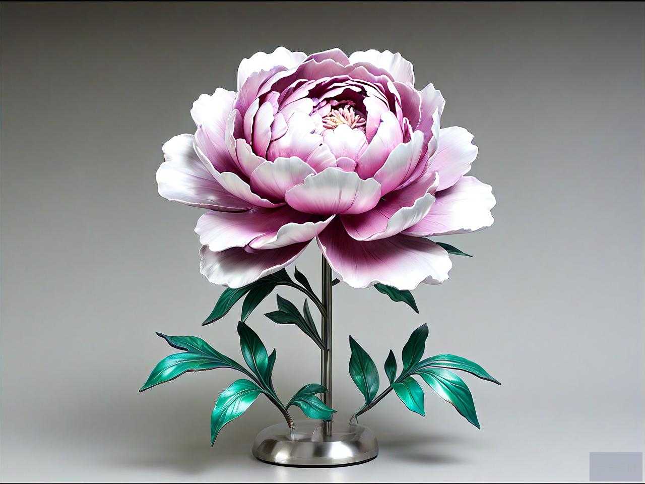 不锈钢牡丹花雕塑厂家