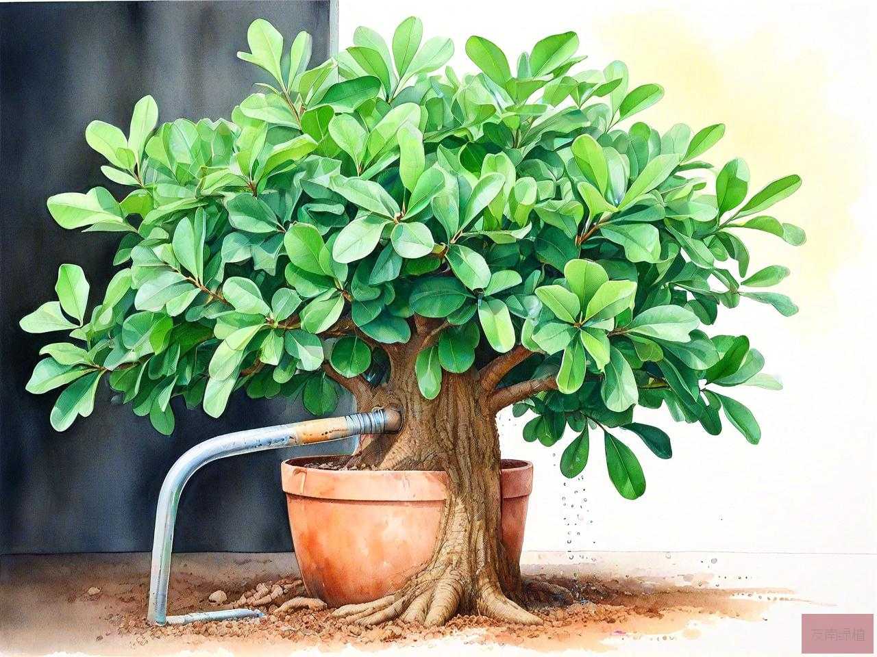 橡皮树浇什么水长的快