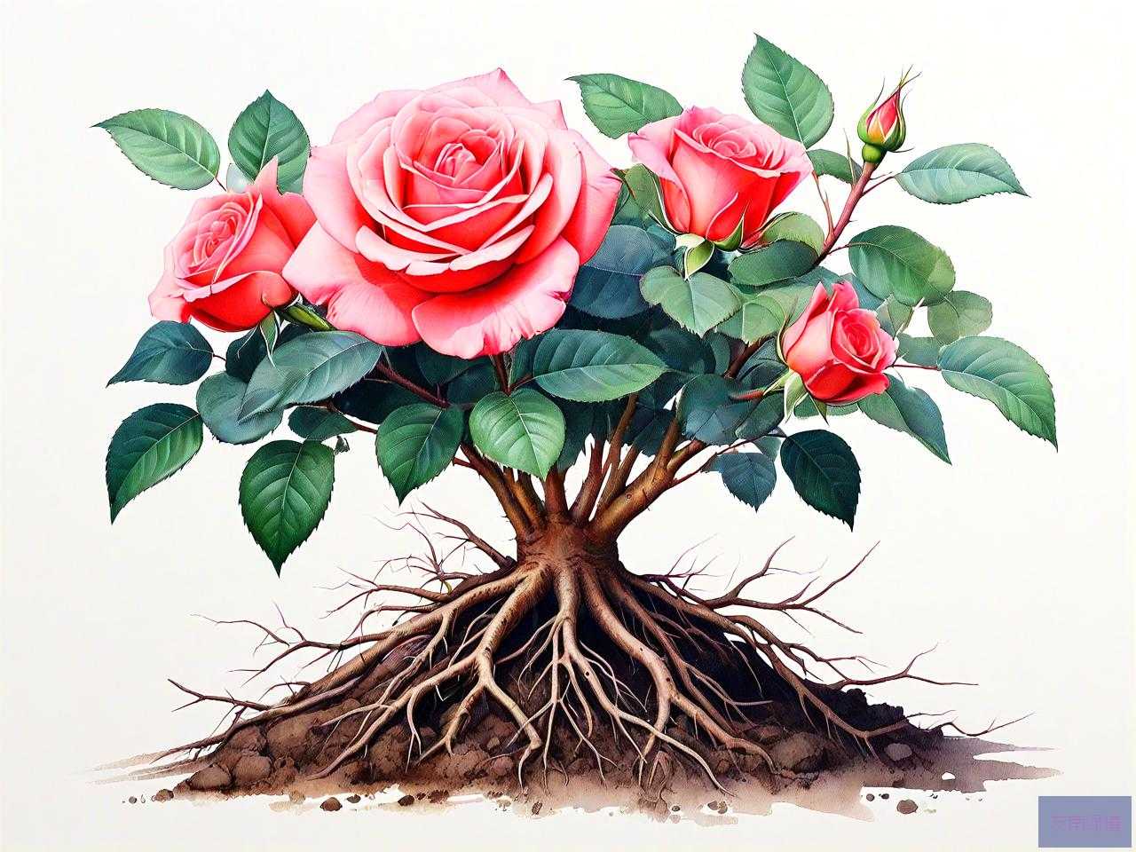 月季花的根有什么特点