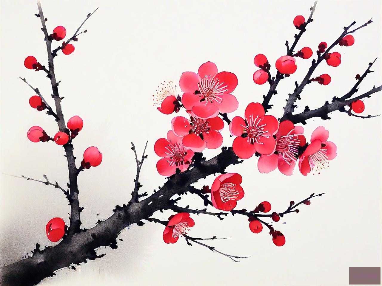 墨梅的梅花有什么特点