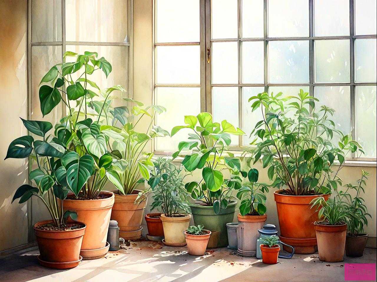 放室内的植物净化空气