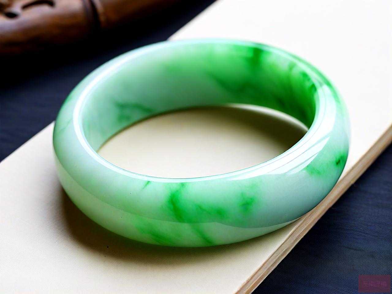 翡翠手镯糯种的棉絮多