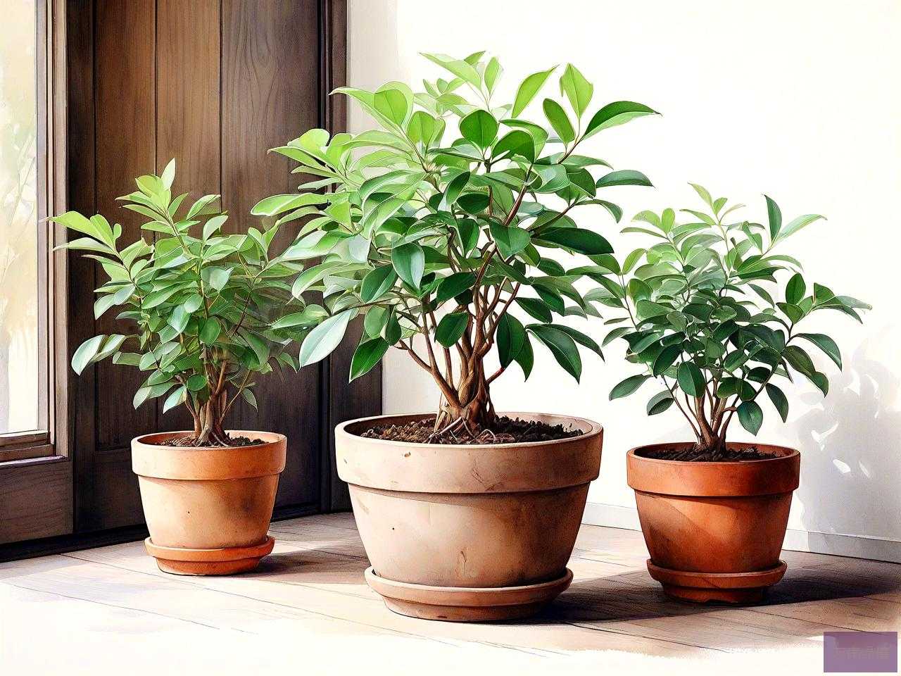 千年木 盆栽植物 室内