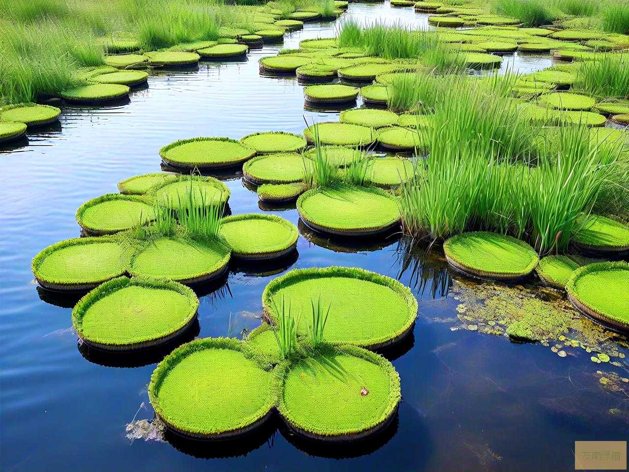 水生植物生态浮岛种植