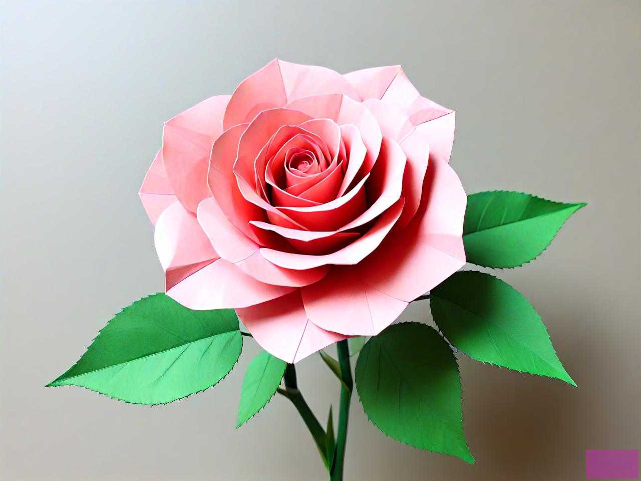 简单玫瑰花折纸的方法